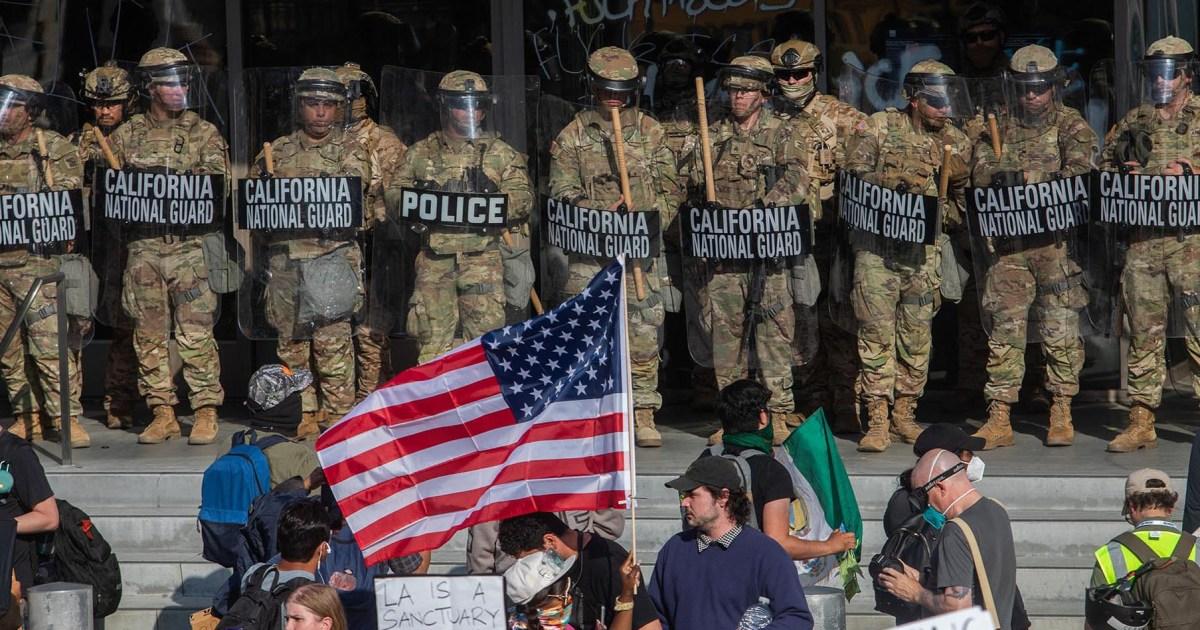 Tòa án Liên bang Xem xét Tính Pháp lý Quyết định Triển khai Lực lượng Vệ binh Quốc gia của Tổng thống Trump tại Los Angeles 1 250612 national guard los angeles mn 0930 a9adca