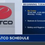 PATCO Thay Đổi Lịch Trình Tạm Thời
