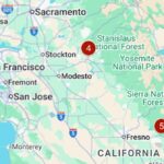 Bản đồ cháy rừng California sau bão