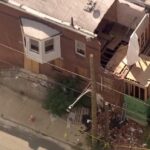 Sập mái nhà ở Tây Philadelphia