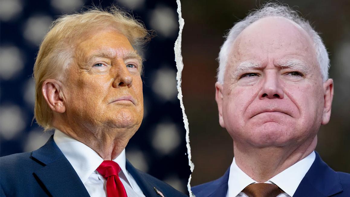 trump walz split getty