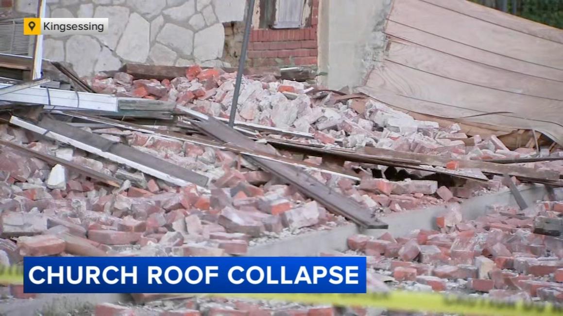 Nhà thờ Kingsessing Bị Phá Bỏ Sau Khi Mái và Tường Sụp Đổ 1 17947300 100525 wpvi church collapse 10pm vid vid
