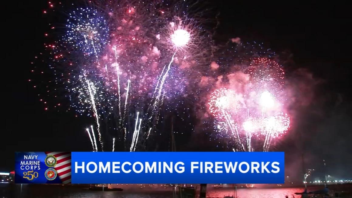 18016008 101525 wpvi homecoming 250 fireworks 11pm CC vid