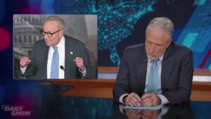 Jon Stewart châm biếm Chuck Schumer là 'người lốp xe xẹp' sau bài phát biểu bế tắc 18 Jon Stewart châm biếm Chuck Schumer là ‘người lốp xe xẹp’ sau bài phát biểu bế tắc