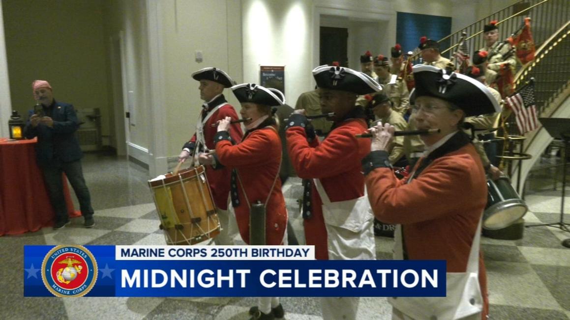 18137840 111025 wpvi marine corps midnight celebration 5am vid