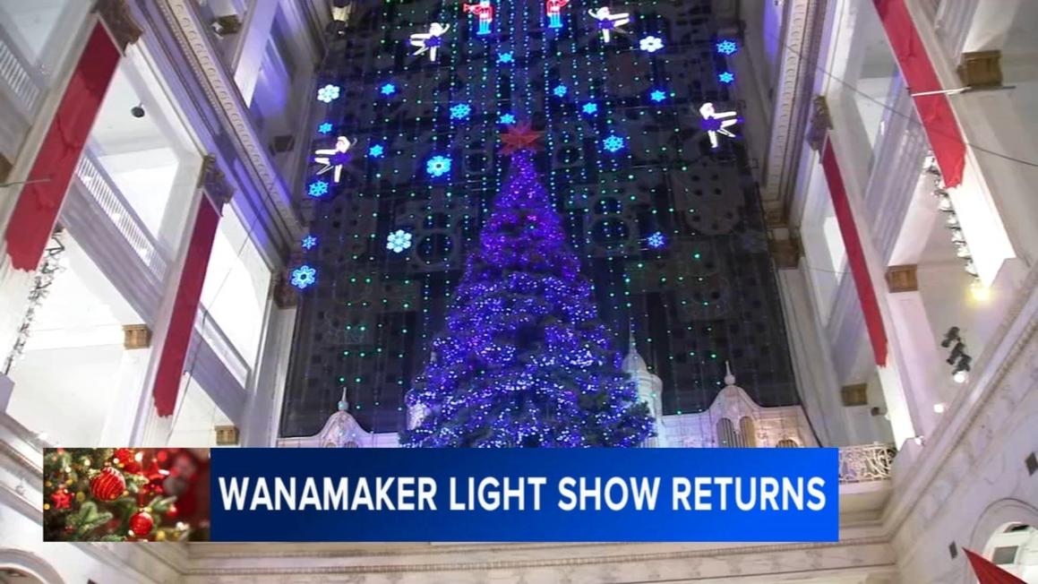 18205846 112425 wpvi wanamaker light show preview 10pm CC vid