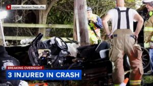 3 người bị thương sau khi xe đâm cột điện ở Upper Saucon 36 3 người bị thương sau khi xe đâm cột điện ở Upper Saucon