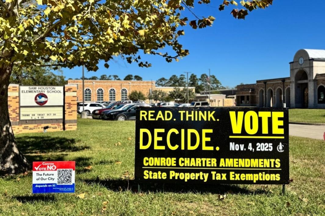 Kết quả sơ bộ bỏ phiếu sớm: 8 đề xuất sửa đổi Hiến chương Conroe được thông qua 1 393926