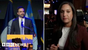 Người ủng hộ hân hoan trước chiến thắng của thị trưởng Zohran Mamdani tại New York 14 Người ủng hộ hân hoan trước chiến thắng của thị trưởng Zohran Mamdani tại New York