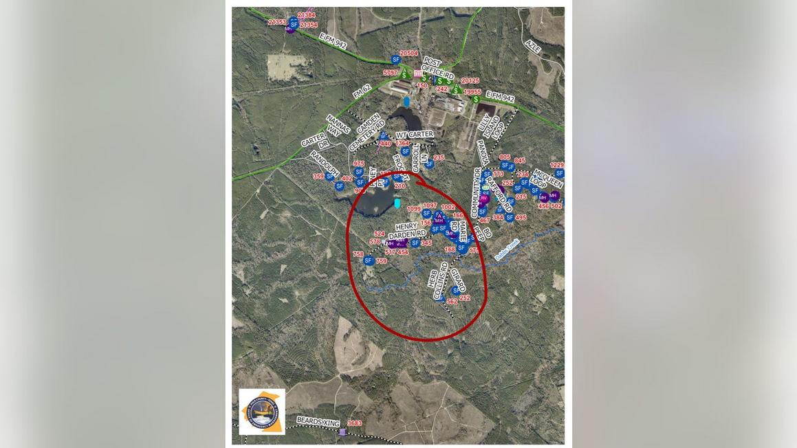 Đập Carter Lake ở Hạt Polk, Texas, bị hư hại; Cư dân được yêu cầu tránh xa 1 579178513 1338773751630227 7478175526683892546 n