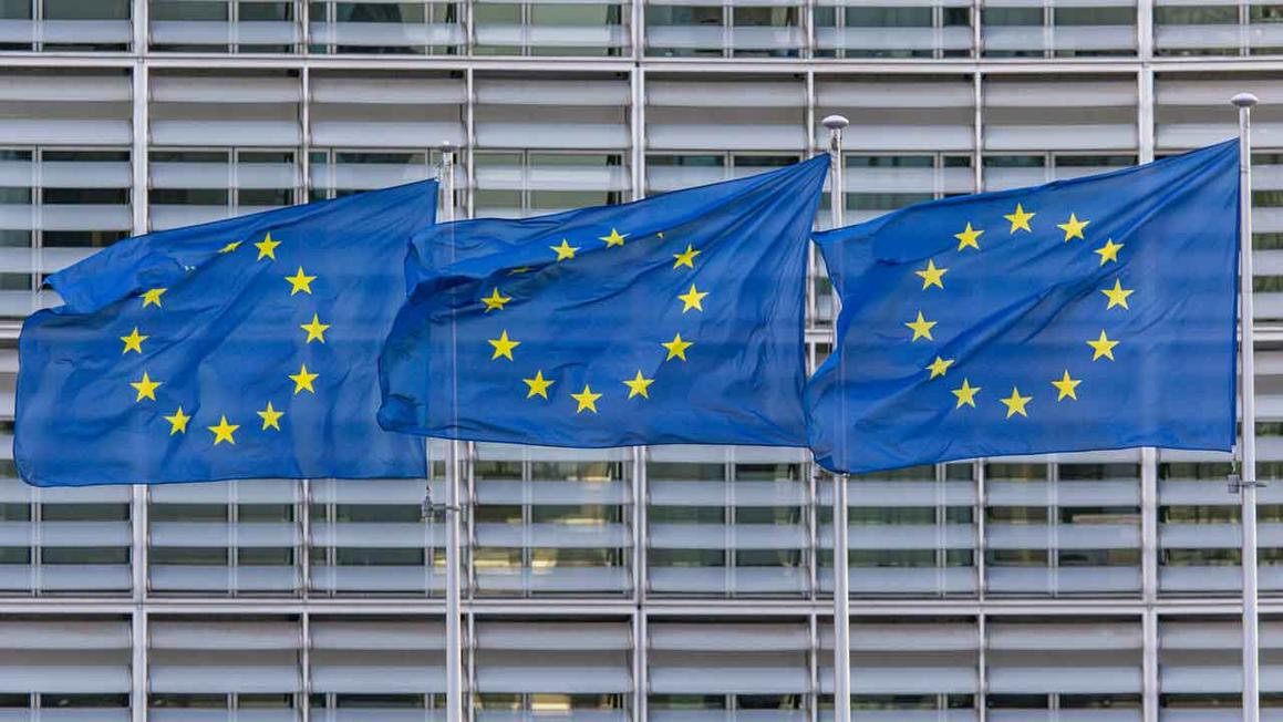 European union flags