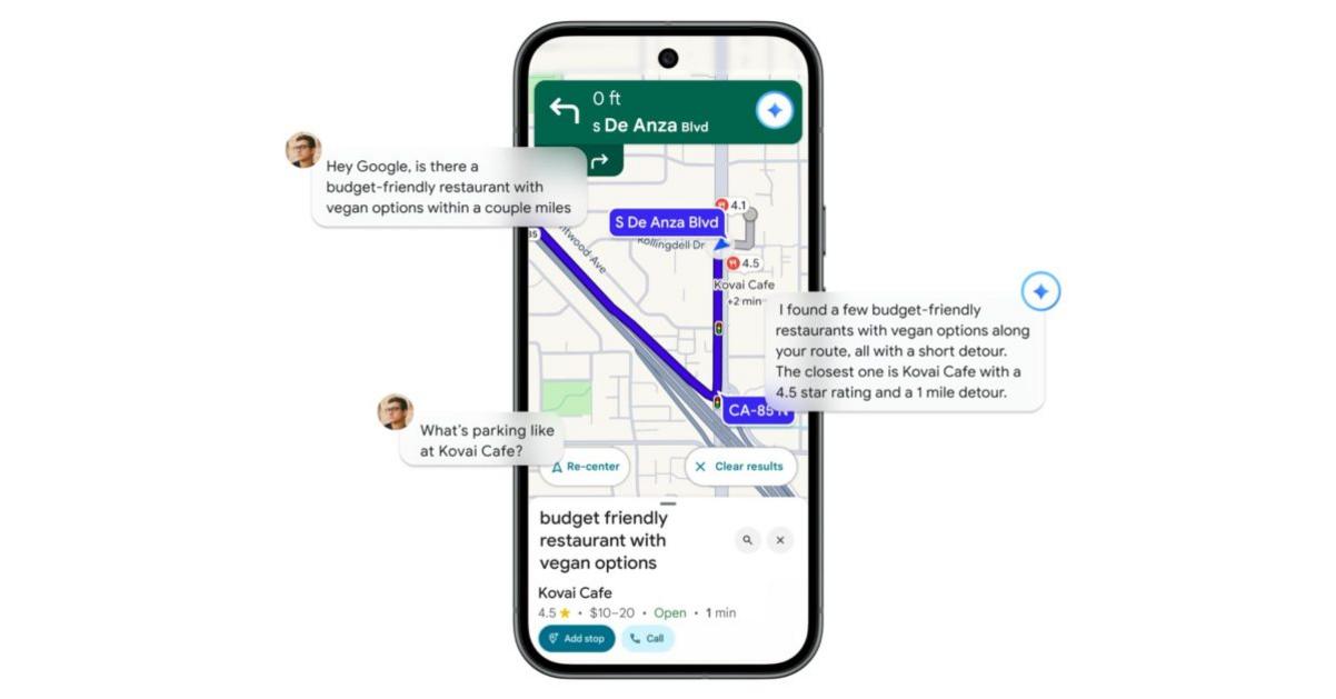 Google Maps Tích Hợp Gemini Cho Điều Hướng Đàm Thoại & Báo Cáo Giao Thông Trên Android, iOS 1 Google Maps Gemini navigation cover