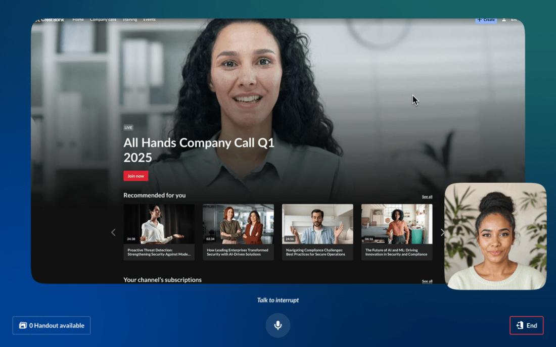 Kaltura EX Avatar Town Hall Assistant