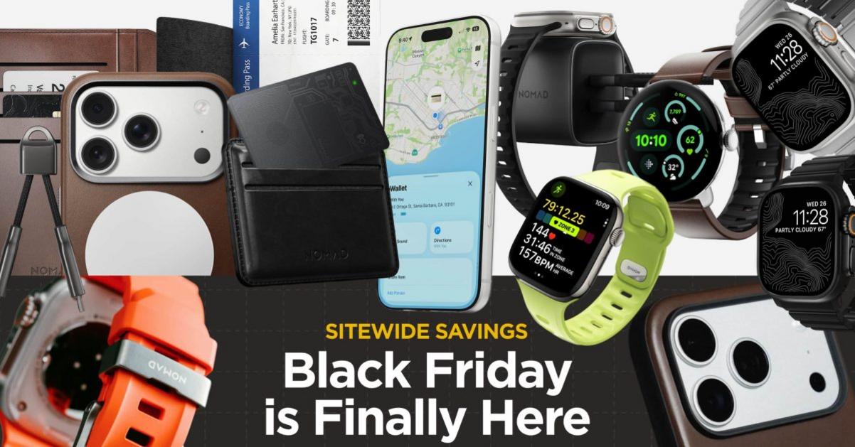 Ưu đãi Black Friday của Nomad: Giảm giá đến 75% cho các phụ kiện Apple 1 Nomad 2025 Black Friday sale now live 1