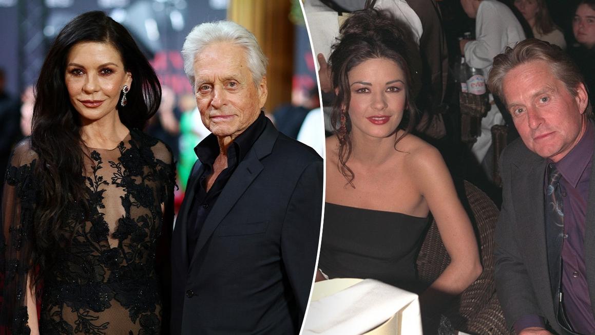 Catherine Zeta-Jones và Michael Douglas kỷ niệm 25 năm ngày cưới với khoảnh khắc tình tứ 1 catherine zeta jones michael douglas then now