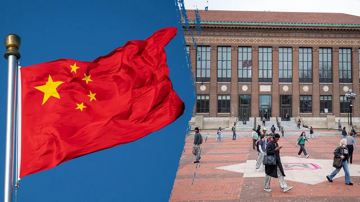 Quốc gia Trung Cộng bị cáo buộc tuồn vật liệu sinh học vào Mỹ, chuyên gia cảnh báo 1 china flag campus split