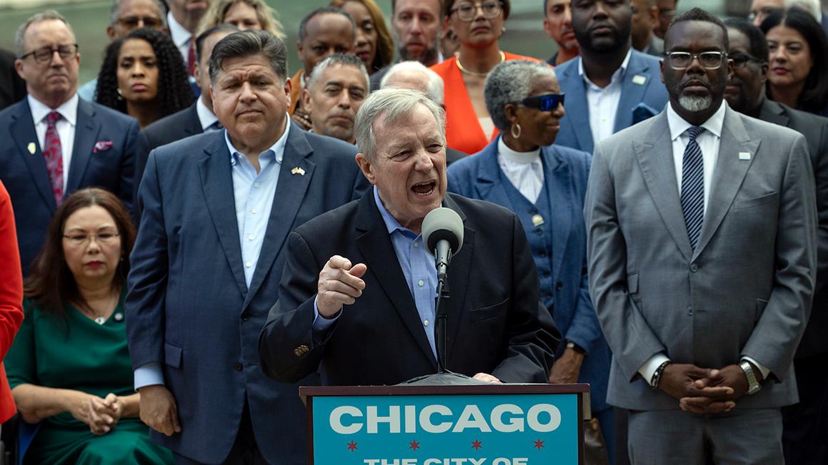 dick durbin with pritzker duckworth and johnson