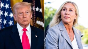 Tổng Thống Trump tiếp tục chỉ trích Dân biểu Marjorie Taylor Greene sau khi bà gọi ông là 'kẻ thù của phe cực đoan' 30 Tổng Thống Trump tiếp tục chỉ trích Dân biểu Marjorie Taylor Greene sau khi bà gọi ông là ‘kẻ thù của phe cực đoan’