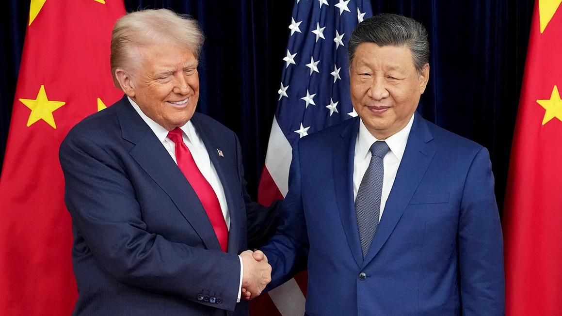 donald trump xi jinping shake hands