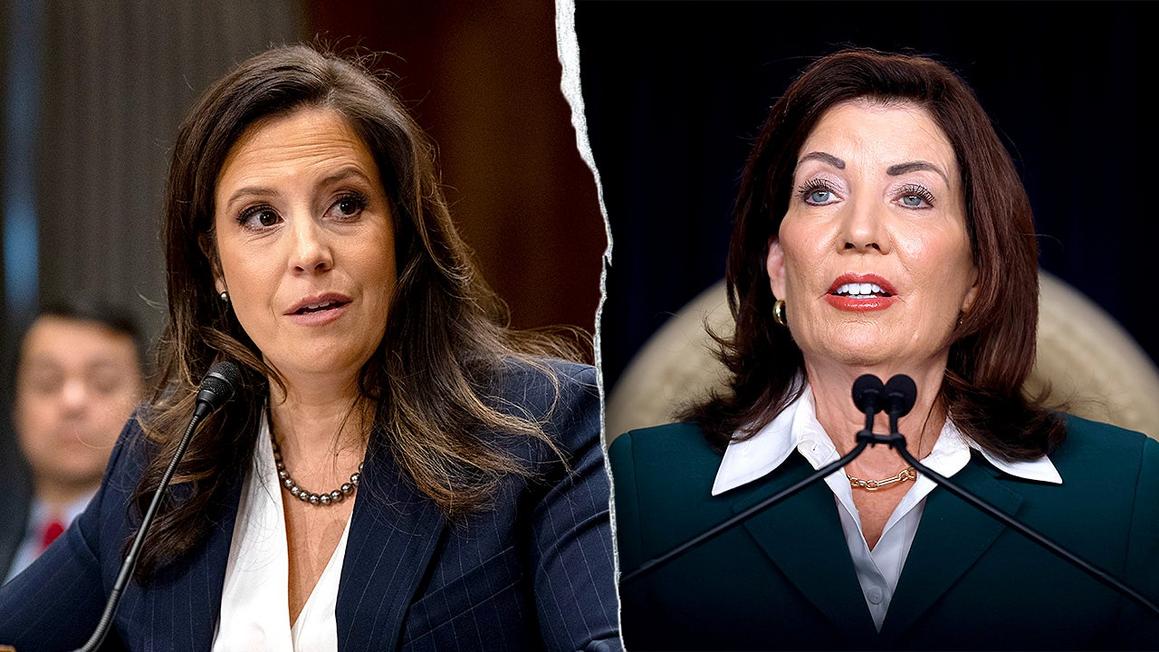Bà Stefanik Tuyên Bố Ra Ứng Cử Thống Đốc New York 1 elise stefanik kathy hochul ny fox news