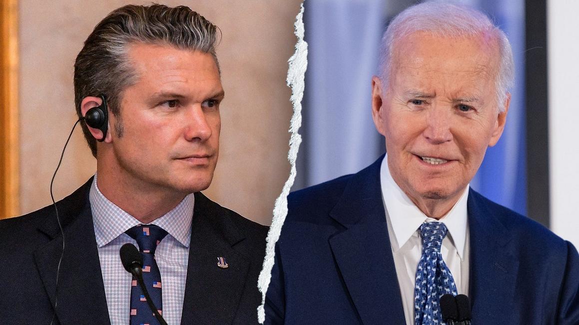 Bộ Quốc phòng bảo vệ các cuộc tấn công quân sự nhằm vào tàu buôn ma túy 1 hegseth and biden