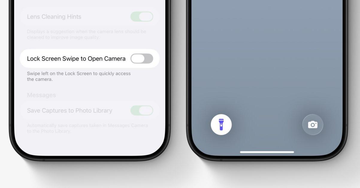 Cách khắc phục lỗi đèn pin iPhone tự tắt 1 ios 26 swipe camera lock screen flashlight