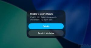 Apple Chặn Cập Nhật iOS/iPadOS 26.2 Beta cho Thiết Bị dùng Modem C1 4 Apple Chặn Cập Nhật iOS/iPadOS 26.2 Beta cho Thiết Bị dùng Modem C1