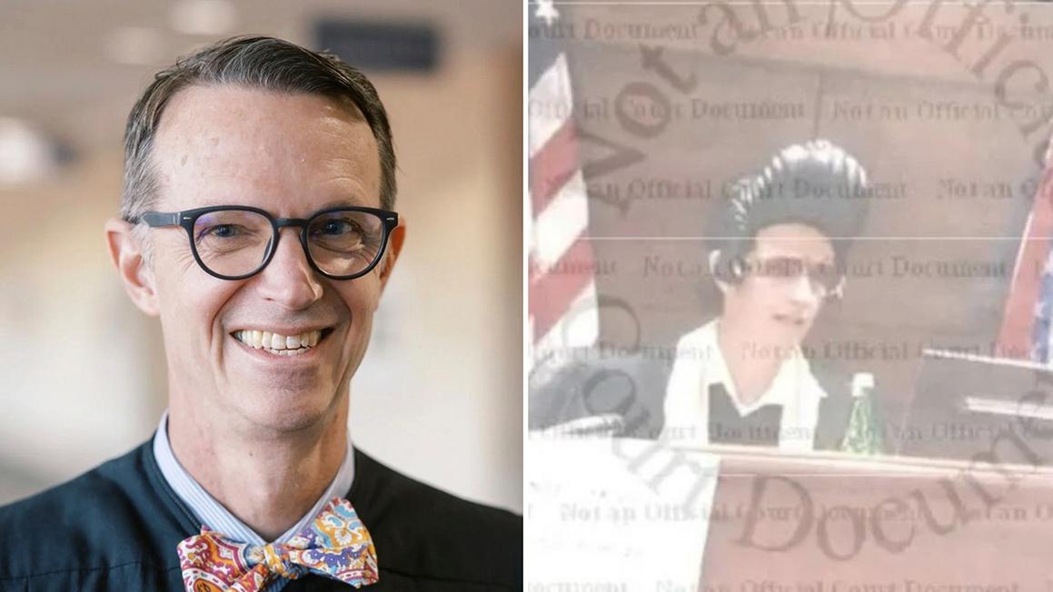 judge thornhill in elvis wig split