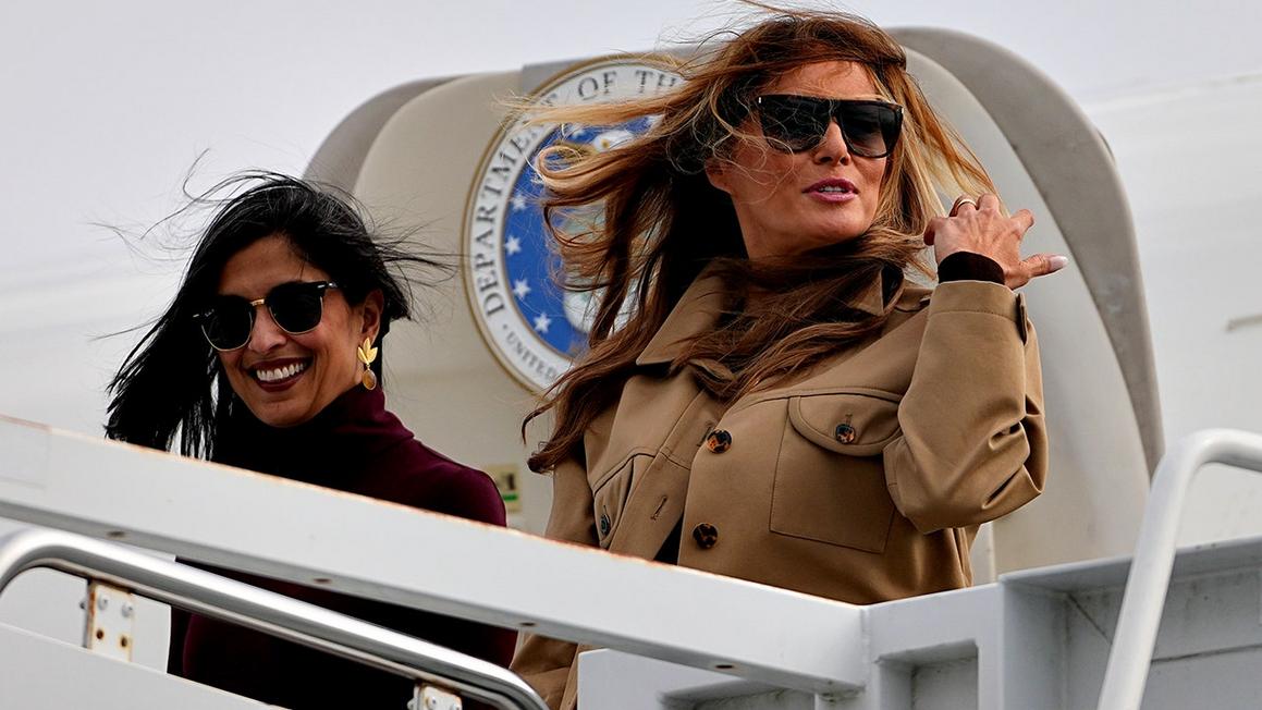 Đệ Nhất Phu Nhân Melania Trump và Usha Vance thăm gia đình quân nhân trong chuyến công du chung đầu tiên 1 melania trump usha vance north carolina