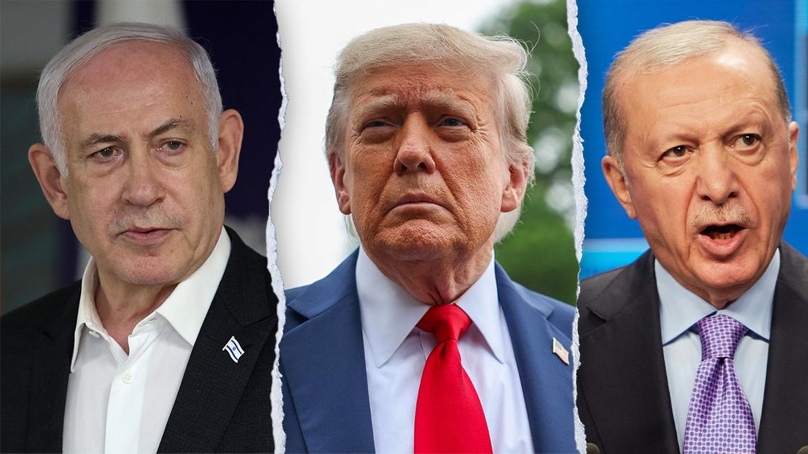 Trump đối mặt thử thách Trung Đông khi Netanyahu bác bỏ hy vọng đưa quân Thổ Nhĩ Kỳ vào Gaza 1 netanyahu trump erdogan