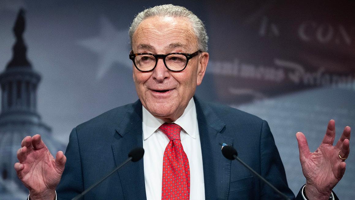 senate minority leader chuck schumer cave