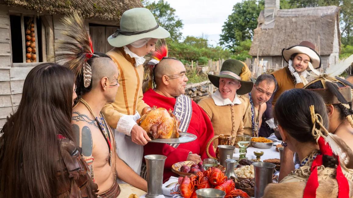 thanksgiving feast pilgrims