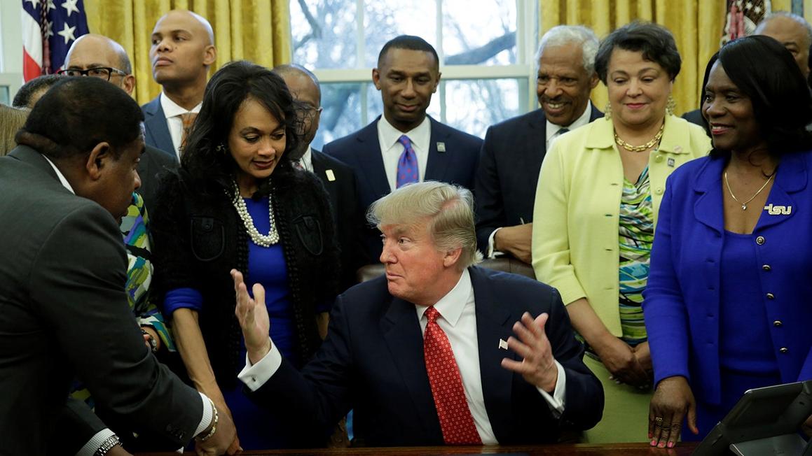 ĐH da màu đầu tiên muốn gia nhập thỏa thuận với chính quyền Trump 1 trump hbcu meeting