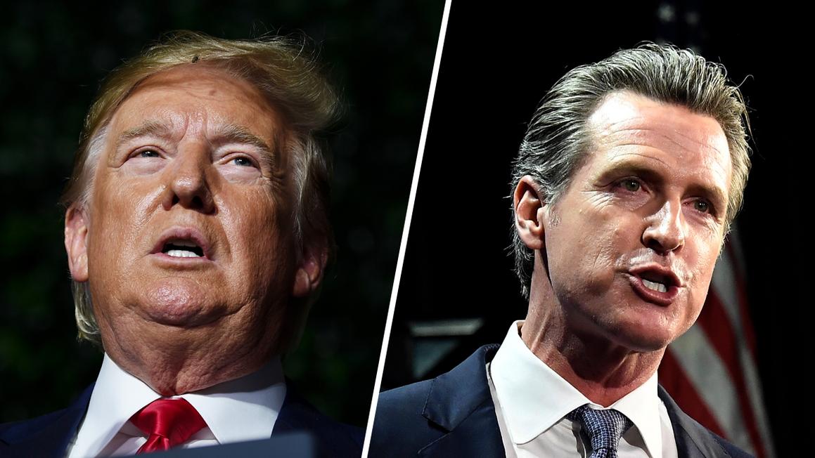 Kết quả Bỏ phiếu Cuộc Bầu Cử Đặc Biệt California về Dự Luật 50 1 trump newsom 1