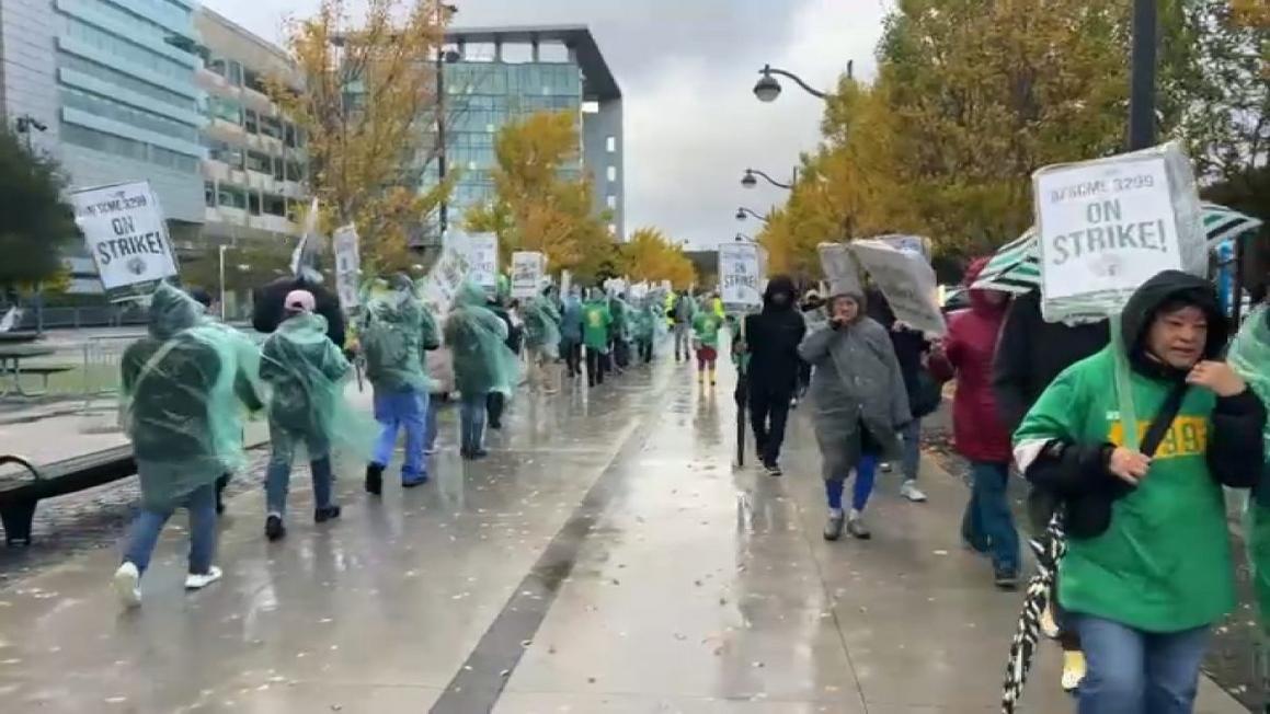 Công nhân UCSF đình công hai ngày 1 ucsf strike 1117 e1763401772716