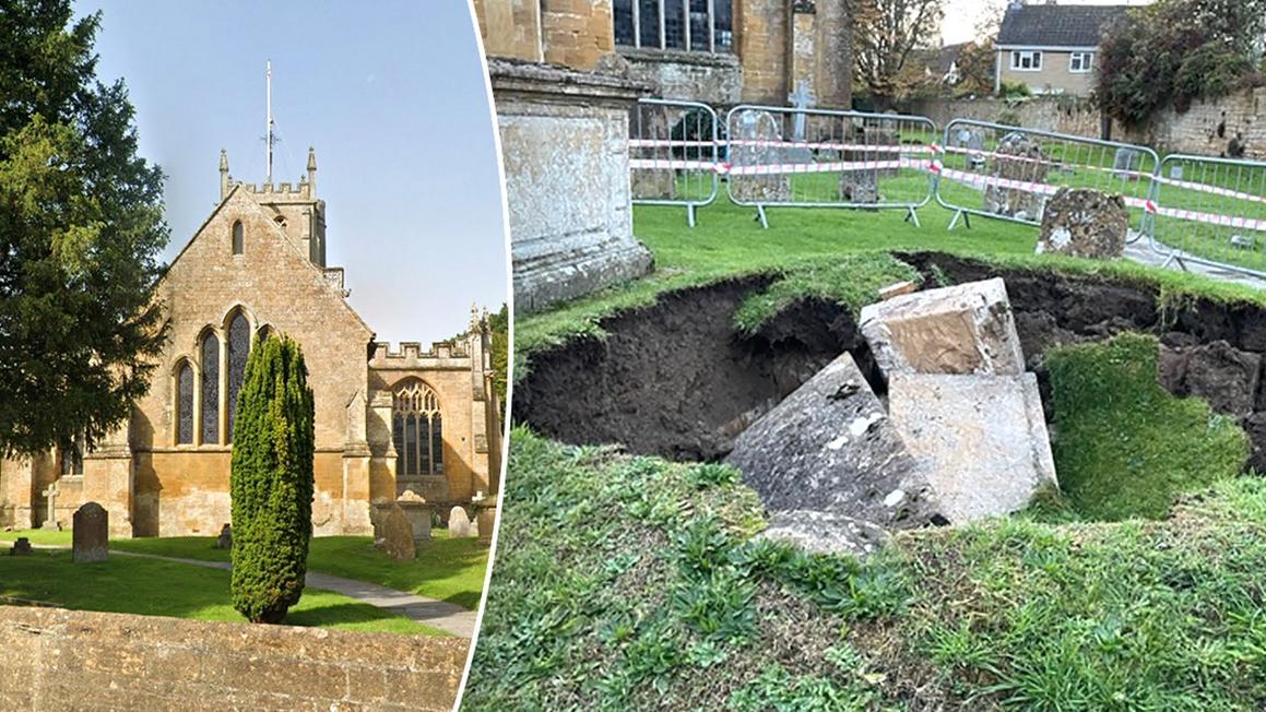 uk somerset all saints church historic tomb collapse history archaeology 5