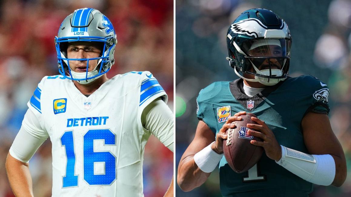 Lịch thi đấu bóng bầu dục NFL: Lions vs Eagles trong chương trình 'Sunday Night Football' tuần 11 1 web 251112 jared goff jalen hurts