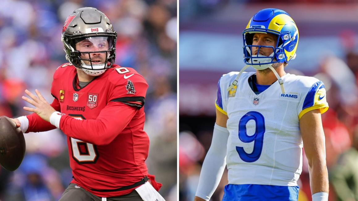 Cách xem trận Buccaneers đấu với Rams trên Sân bóng Tối Chủ Nhật tuần 12 1 web 251118 mayfield stafford