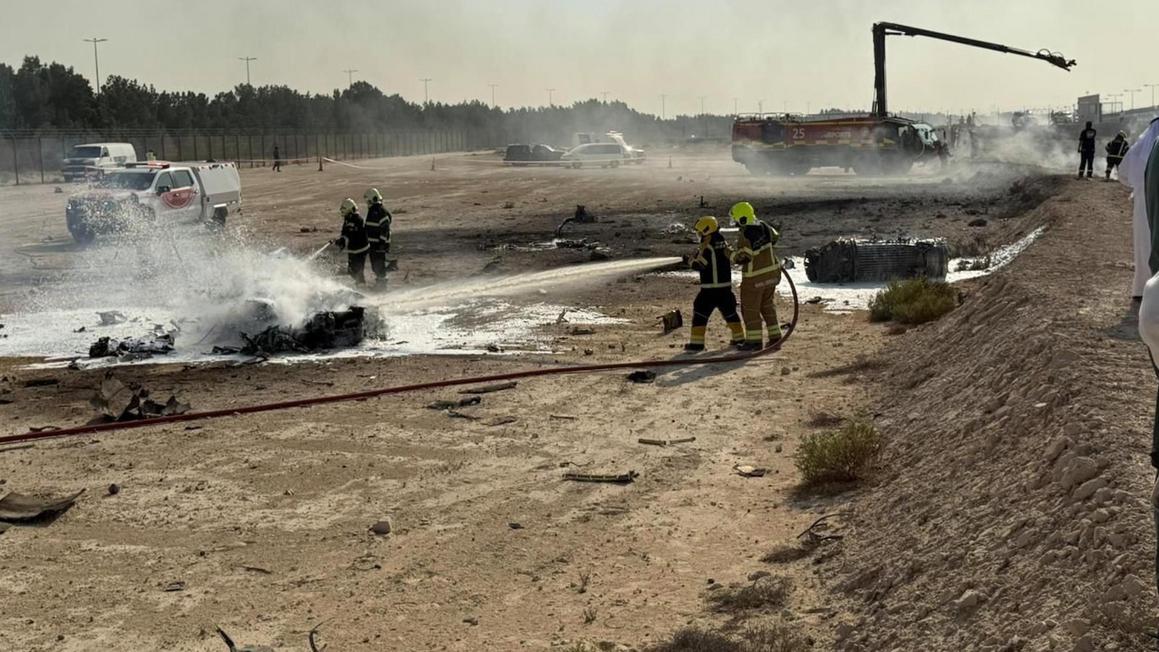 Máy bay chiến đấu Ấn Độ rơi tại Dubai Air Show, phi công tử nạn 1