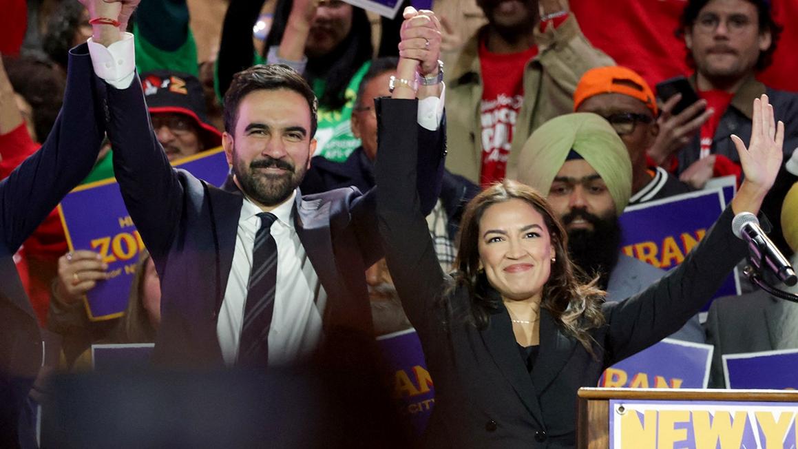 Cánh tả Mỹ chia rẽ với đảng Dân chủ vì ba vấn đề 1 zohran mamdani alexandria ocasio cortez october 2025