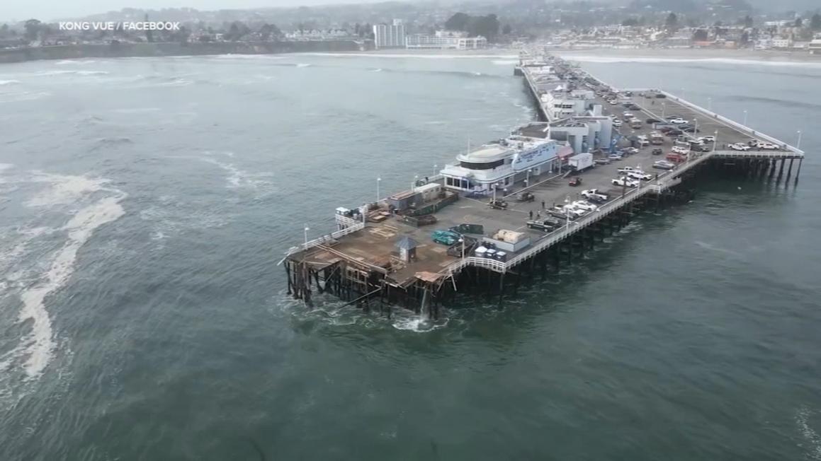 Sửa chữa đang được tiến hành tại Cầu tàu Santa Cruz sau một năm sập một phần 1 16563800 052625 kgo 5p santa cruz wharf vid