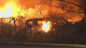 Cháy lớn tại nhà kho ở Houston