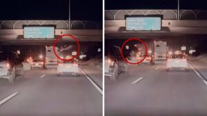 Xe tải lao khỏi cầu vượt, rơi trúng xe khác ở California 32 Xe tải lao khỏi cầu vượt, rơi trúng xe khác ở California