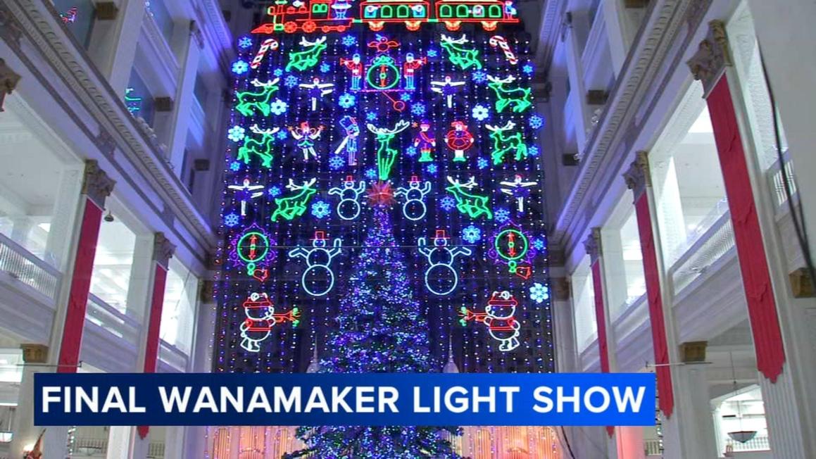 18313156 122425 wpvi wanamaker light show 5pm vid vid