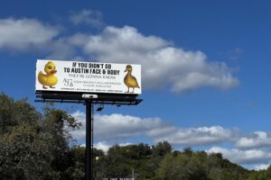 Biển quảng cáo ở Austin đối mặt với phiên tòa vào tháng Giêng