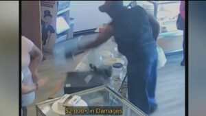 Camera ghi lại cảnh một đối tượng phá hoại tiệm bánh và hành hung khách hàng ở San Jose