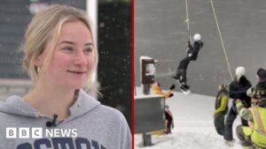 Khoảnh khắc trực thăng chở người trượt tuyết gặp sự cố ở Wisconsin