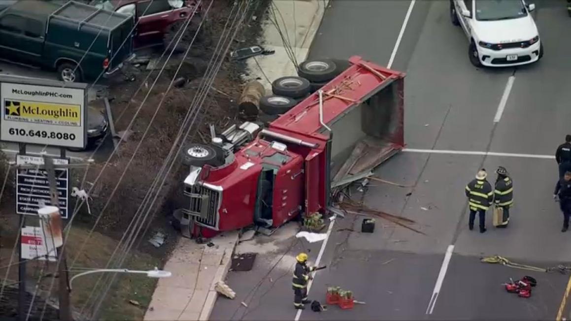 Dump truck crash