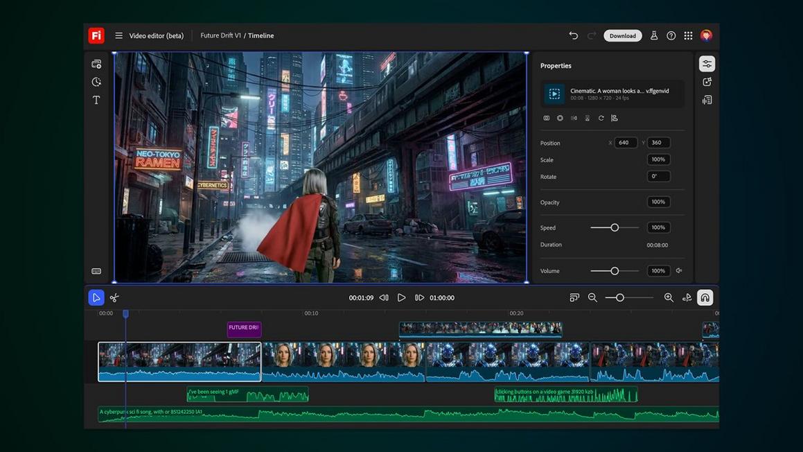 Adobe Firefly Cập Nhật Chỉnh Sửa Video Bằng Lệnh, Bổ Sung Nhiều Mô Hình Thứ Ba 1 Firefly Video Editor