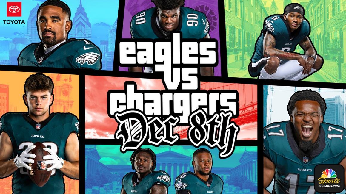 Cập nhật trực tiếp: Eagles đối đầu Chargers trong 'Monday Night Football' 1 STANDARD EAGLES VS CHARGERS